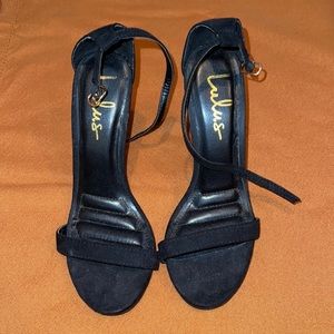 Lulus Black Suede Heels